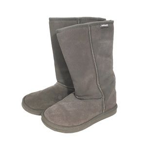 Pawz by Bearpaw Light Gray Suede Wool Boots, Women's 7, Pre-Loved